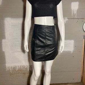 No Boundaries Faux Leather Skirt
